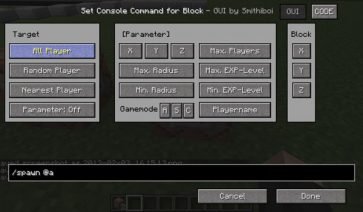 Command Block GUI Mod for Minecraft 1.6.4