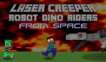 Laser Creeper Robot Dino Riders Mod for Minecraft 1.12.2, 1.10.2 and 1.7.10