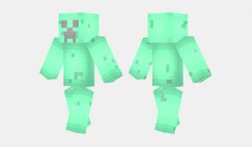 Mint Creeper Skin for Minecraft