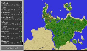 Travellers Map Mod for Minecraft 1.16.5 and 1.15.2