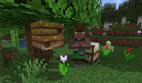 Image where we can see one of the new villager professions that we will find after installing the More Villagers mod.