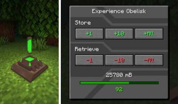 Experience Obelisk Mod for Minecraft 1.19.2, 1.18.2 and 1.16.5