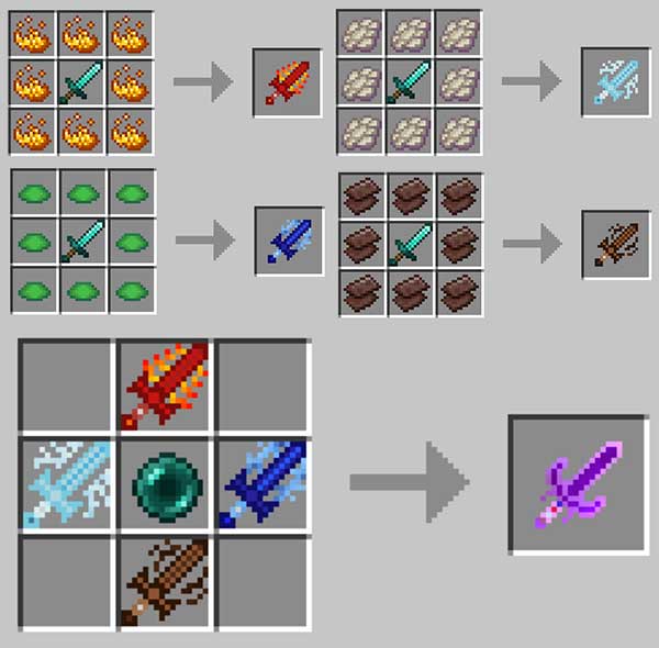 Four Elemental Swords Mod